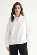 Світшот жіночий оверсайз на блискавці White 3XL - зображення 1
