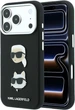 Etui do smartfona Apple iPhone 18 Pro/iPhone 17 Pro Karl Lagerfeld Saffiano with Karl & Choupette Heads Pins & Logo Black (3666339650292) - obraz 1