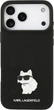 Etui do smartfona Apple iPhone 18 Pro Max/iPhone 17 Pro Max Karl Lagerfeld Silicone Choupette Metal Pin Black (3666339683252) - obraz 2