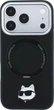 Etui do smartfona Apple iPhone 18 Pro/iPhone 17 Pro Karl Lagerfeld with Ring Stand 360 Choupette Head Pin MagSafe Black (3666339658403) - obraz 1
