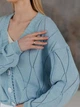 Кардиган вязаный женский ARTKNIT Grace S-M Голубой (2251940977015) - изображение 9