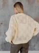 Кардиган с примесью шерсти вязаный женский ARTKNIT Кружево-кардиган L-XL Желтый (2251724464014) - изображение 2