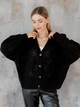 Кардиган с примесью шерсти вязаный женский ARTKNIT Кружево-кардиган L-XL Черный (2251724469019) - изображение 10