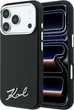 Etui do smartfona Apple iPhone 18 Pro/iPhone 17 Pro Karl Lagerfeld Saffiano Small Script Metal Logo MagSafe Black (3666339659004) - obraz 1