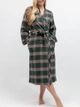 Халат жіночий Cyberjammies Enchanted 5710 довгий теплий з начосом та карманами 22/4XL Зелений у клітку (5051877692978) - изображение 3