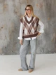 Жилет женский ARTKNIT Trio L-XL Шоколадный (2251930427018) - изображение 3