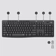 Комплект клавиатура + мышь Logitech MK295 Silent беспроводной US раскладка (5099206092433) - изображение 6