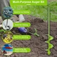 Шнек для землі садовий до дриля зелений 7х40 см - зображення 2