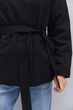Короткий утеплений тренч чорний з коміром-стійкою Arjen 35621, розмір L/XL, код кольору 127320 - изображение 3