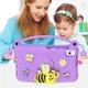 Противоударный детский чехол EVA Yellow Bee с подставкой и ручкой-держателем для Samsung Galaxy Tab A11 / Tab A9 экран 8.7" дюймов (SM-X135, SM-X130, SM-X115, SM-X110) Фиолетовый - изображение 4