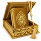 Подарунковий набір із Кораном і тасбіхом Velvet Gift Set Золотий - зображення 1