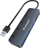 Hub USB Wozinsky USB-A to 4x USB-A with Cable 0.3 m Gray (5907769366451) - obraz 2