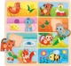 Puzzle drewniane z uchwytami Jumbo Goula Moje ulubione jedzenie 8 elementów (2051805) - obraz 2
