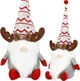 Новогодняя фигурка Springos CA1010 Гном с рожками оленя 50 см серый (5907719440095) - изображение 12