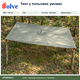 Дождевик-пончо Solve 3 в 1 оливковый многоразовый PEVA, плащ-накидка, тент, подстилка, 200×130 см KT9004612 - изображение 8