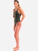 Купальник слитный женский Arena Team Swimsuit Swim Pro Solid 004760-609 Темно-зеленый (3468337729242) - изображение 3