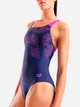 Купальник слитный женский Arena Kikko Swimsuit Swim Pro Back 010807-790 Синий/Розовый (3468337757290) - изображение 4