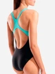 Купальник суцільний жіночий Arena Kikko Swimsuit Swim Pro Back 010807-580 Чорний/Бірюзовий (3468337757207) - зображення 5