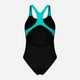 Купальник суцільний жіночий Arena Kikko Swimsuit Swim Pro Back 010807-580 Чорний/Бірюзовий (3468337757207) - зображення 7