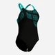 Купальник слитный женский Arena Kikko Swimsuit Swim Pro Back 010807-580 Черный/Бирюзовый (3468337854531) - изображение 9