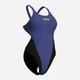 Купальник суцільний жіночий Arena Team Swimsuit Swim Tech Solid 004763-851 Темно-синій/Чорний (3468337873419) - зображення 8