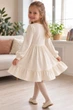 Сукня тепла Soft Pearl з камінчиками та бантиками молочний 116 см - изображение 2