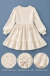 Сукня тепла Soft Pearl з камінчиками та бантиками молочний 110 см - изображение 3