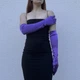 Довгі атласні рукавички honey fashion accessories s/m/l яскраво-фіолетовий (30к048) - изображение 5