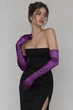 Довгі атласні рукавички honey fashion accessories s/m/l темно-фіолетовий (30к048) - зображення 1