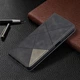 Чехол-книжка с кармашками UniCase Geometric Pattern для Samsung Galaxy A12 (A125) / A12 Nacho (A127) / M12 (M127) - Black - изображение 5
