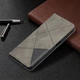 Чехол-книжка с кармашками UniCase Geometric Pattern для Samsung Galaxy A12 (A125) / A12 Nacho (A127) / M12 (M127) - Grey - изображение 5