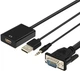 Адаптер Protech VGA2HDMI VGA - HDMI с аудиокабелем 3.5 мм Black (PV-0135) - изображение 1