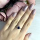 Серебряное кольцо с натуральным сапфиром 1.088ct, вес изделия 2,01 гр (1197172) - изображение 3