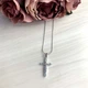 Серебряный крестик с топазом 0.4ct (2053538) - изображение 2