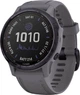 Смарт-часы Garmin Fenix 6S Pro Solar Edition Amethyst Steel with Shale Gray Band (010-02409-15); 1.2" (240x240) MIP / 32 ГБ встроенной / Bluetooth 4.0 / Wi-Fi, GPS, GLONASS / до 9 дней / 10 ATM / 42 х 42 х 13.8 мм, 61 г / серый - изображение 1