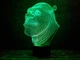 Ночник-светильник 3D "Шрек" 3DTOYSLAMP 26х18 см 000262438 - изображение 2