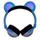 Наушники LINX Bear Ear Headphone Наушники с медвежья ушками LED подсветка 350 mAh Голубой (SUN1861) - изображение 3