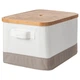 Коробка з кришкою IKEA (ІКЕА) RABBLA 25х35х20см коричнева бежева (603.481.25) - зображення 1
