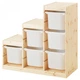 Стеллаж детский IKEA TROFAST сосна светлая/белый 891.020.95 - изображение 1