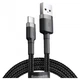 Кабель Baseus cafule Cable USB For Type-C 3A 1M Gray+Black (CATKLF-BG1) - изображение 2
