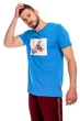 Футболка John Frank 52(XL) Голубой (command blue) (60100) - изображение 2