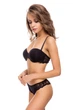 Комплект білизни: бюстгальтер push-up та трусики бразиліана Si e Lei 80B, 5(XL) Чорний (Nero) (47581) - зображення 2