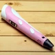 3Д ручка с LCD Дисплеем 3D PEN для рисования Эко Пластиком, Розовая - изображение 5