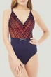 Купальник слитный с мягкой чашкой Marc & Andre 48B/XL Синий-оранжевый (56750) - зображення 5