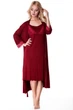 Комплект: халат и сорочка Fleri 48(XL) Бордо (33926) - зображення 1