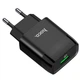 Сетевое зарядное устройство HOCO с кабелем Micro USB 1USB, QC3.0/FCP/AFC, 3A, 18W с функцией быстрой зарядки Black (C72QMU) - изображение 4