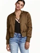 Бомбер женский H&M 0314522-4 34 Хаки (2000001675632) - изображение 1
