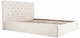 Ліжко Coventry Comfort 140 х 190 см Місті Milk З підйомним механізмом та нішою для білизни Бежеве - зображення 1