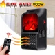 Портативный обогреватель FLAME HEATER 900 Вт с имитацией камина дуйка тепловентилятор с пультом и регулировкой температуры (D-2019090565) - изображение 1