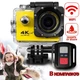 Экшн камера Action Camera F60R Wi-Fi Жёлтая водонепроницаемая с пультом ДУ и аквабоксом для подводной съемки - изображение 1